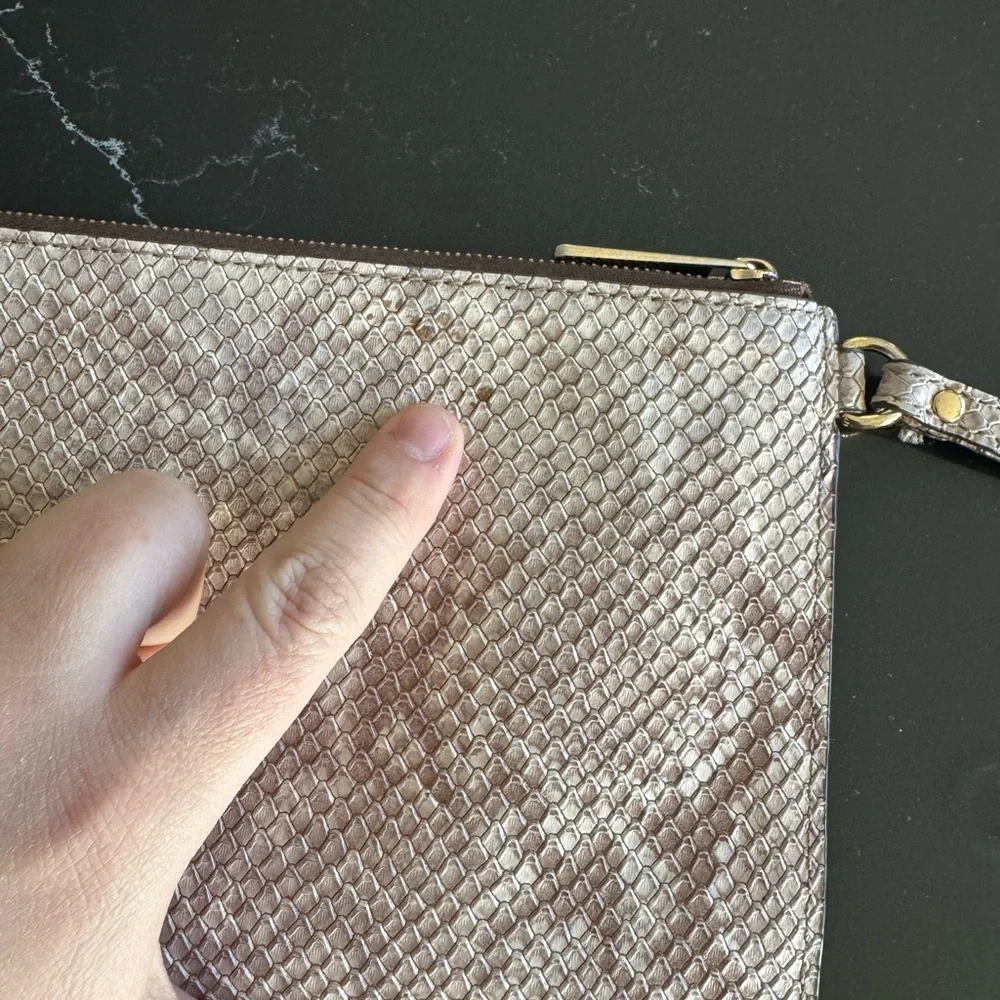 Michael‎ Kors Gold Studded Textured Clutch
